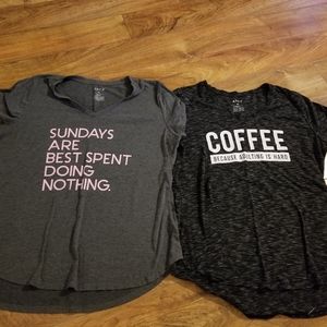 Bundle of 2 apt9 shirts-size XL Coffee and Sundays